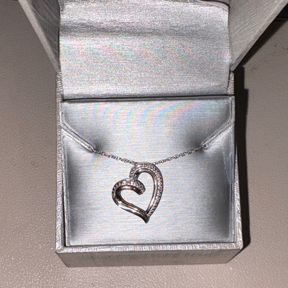 Diamond and 10k Rose Gold Pendant necklace from Peoples Jewellers